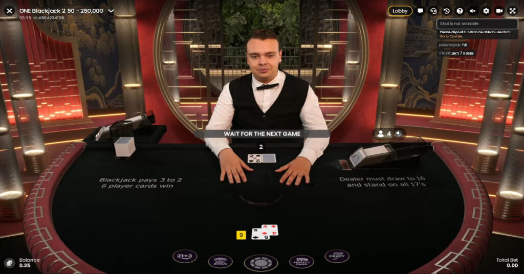 ONE Blackjack gameplay